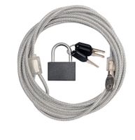 Stahlseil mit Schloss ummantelt 3m x Ø 4mm
