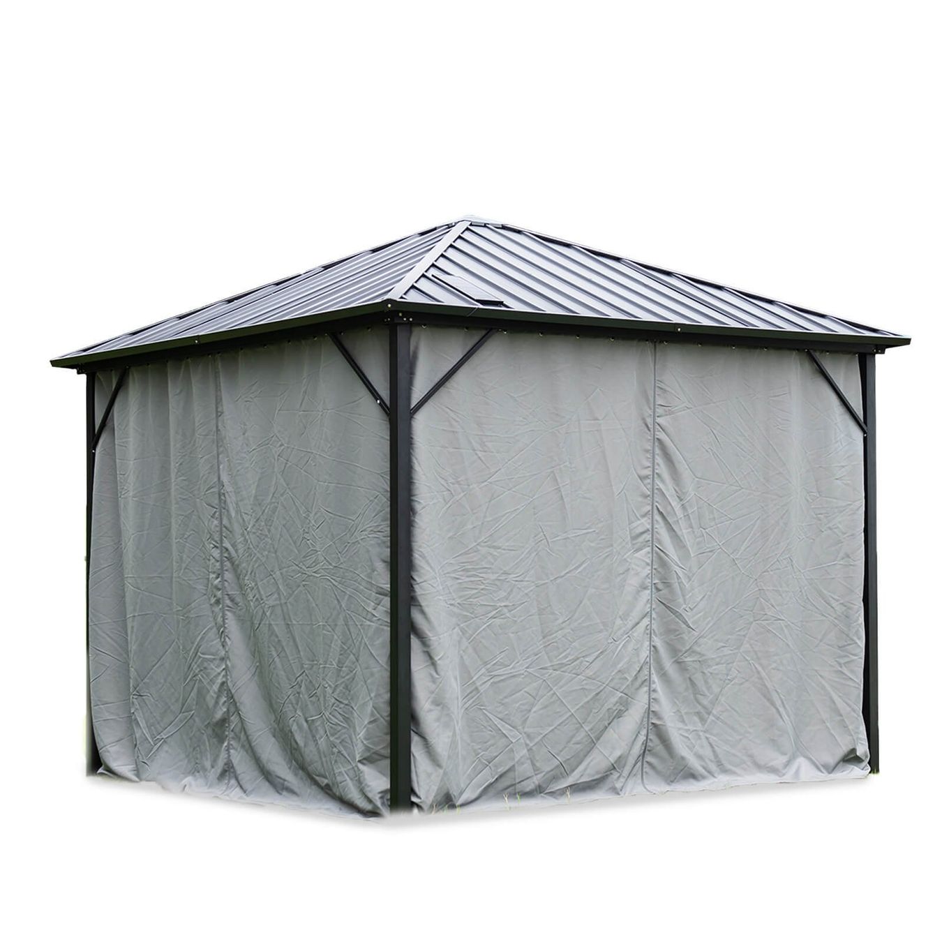 Vorhänge: 16952 - Pavillon FIX - Vorhänge Grau 3x3m Wasserdicht – Neu und originalverpackt aus Wallenwil von toesstal-vertrieb 5