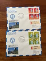 Ballonpost 1989 Poschiavo super Frankatur 2 Briefe  (V695)
