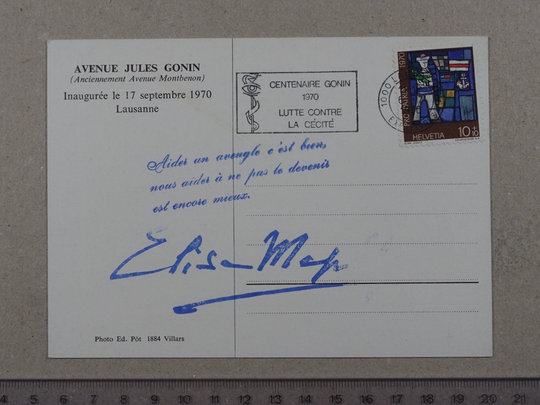 Cartoline postali: Lausanne, "Avenue Jules Gonin" – Usato da Lenzburg venduto da fh1 1