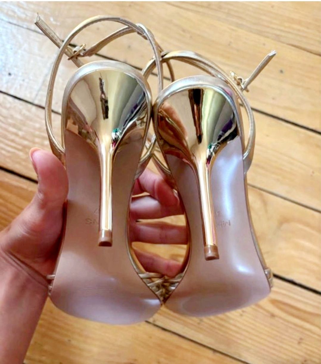 Mango Damenschuhe: Mango, goldene Sandalen, high heels – Neu (gemäss Beschreibung) aus Wädenswil von Christina-Brigitta 3