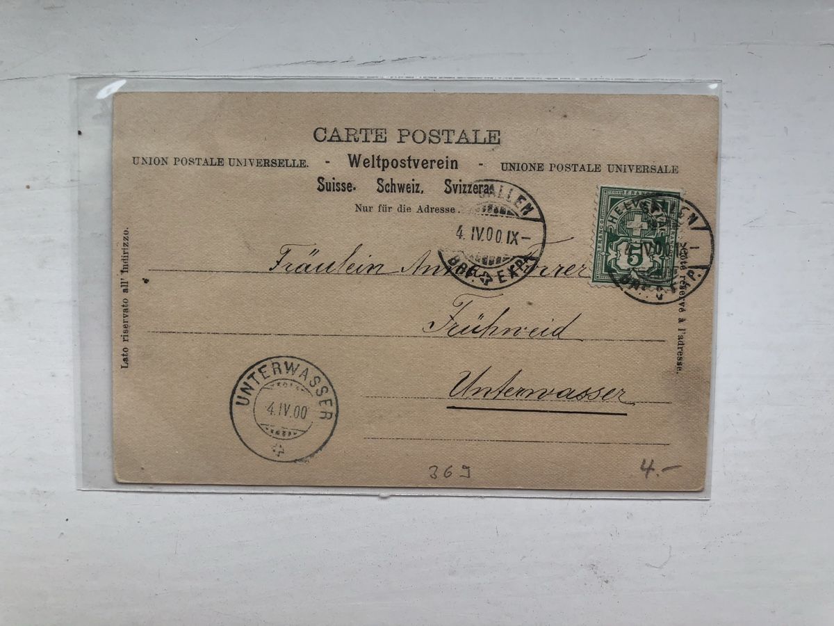 Cartoline postali: 3 ungewöhnliche antike Ansichtskarten ST. GALLEN – Usato da Lufingen venduto da Rac0 5