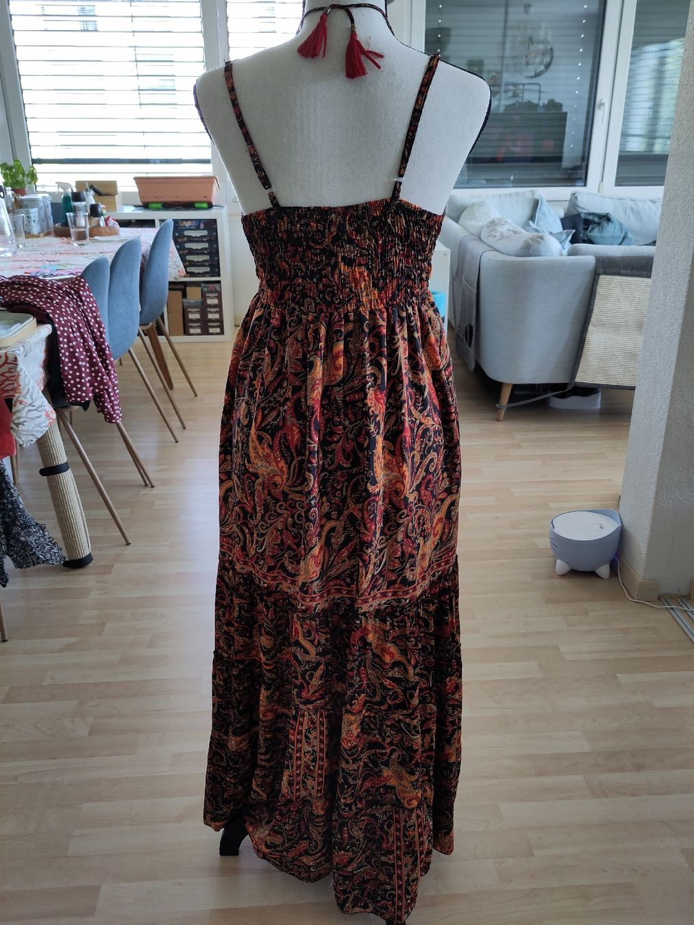 Vestiti: Maxikleid, Gr. M, rot-orange gemustert, Boho Look – Nuovo (secondo la descrizione) da Zürich venduto da njerryrocky 1