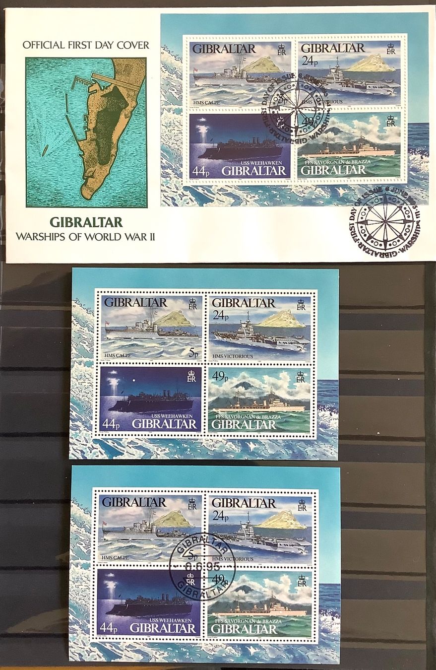 Tutti i francobolli: 1995 Gibraltar - Kriegsschiffe II Weltkrieg FDC + Blocks ** – Nuovo (secondo la descrizione) da Liestal venduto da Skunk02