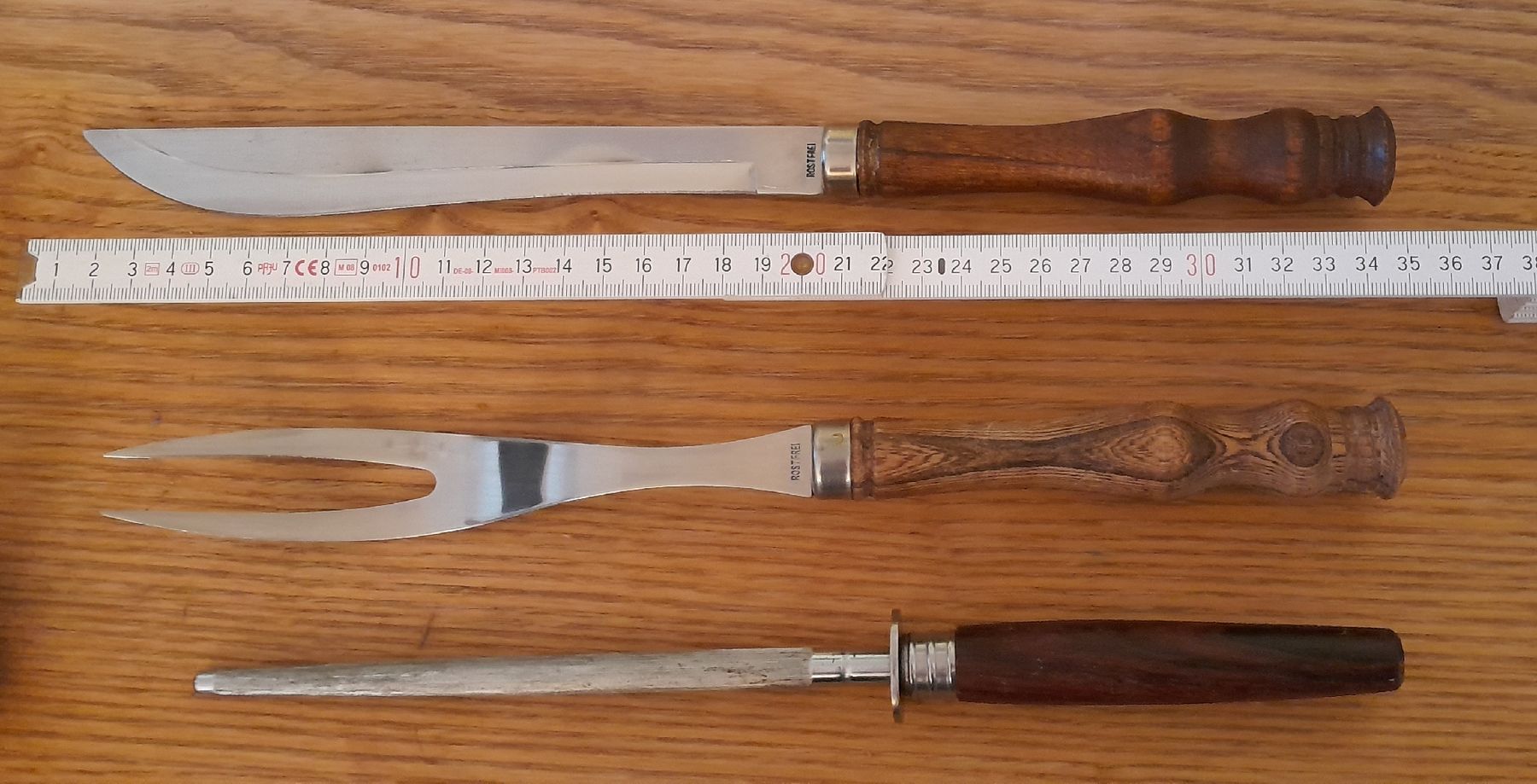 Set di posate: Fleischgabel mit Messer und Wetzstahl – Usato da Adlikon b. Andelfingen venduto da Kraemse 2