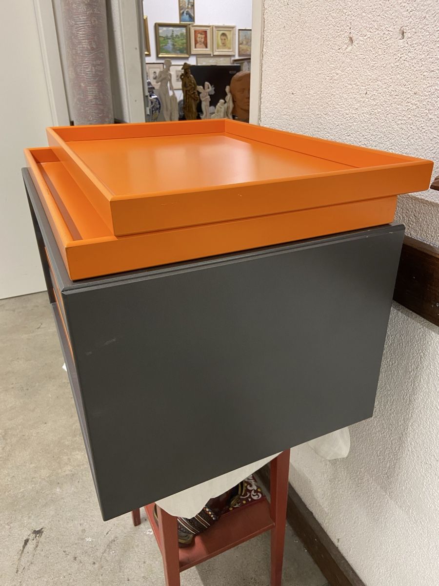 Cassettiere: Schubladenkommode mit Tabletts - orange/anthrazit – Usato da Dietikon venduto da brocki-eyra 4