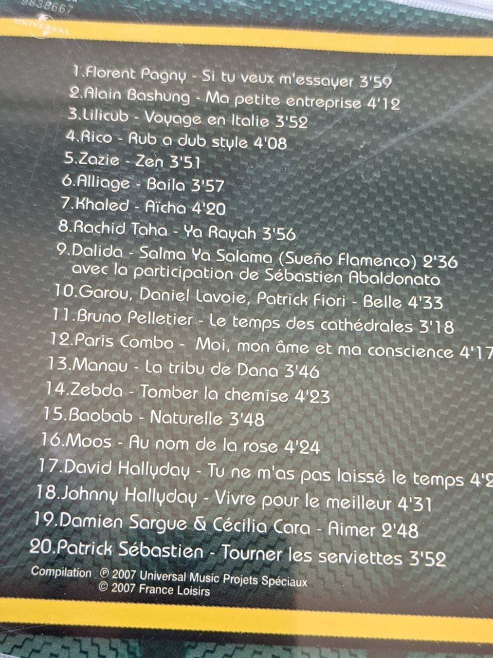 CDs: Cd Chansons Numéro 1 ( 1995 - 1999 ) – D'occasion à Pully par bro_n52j 2