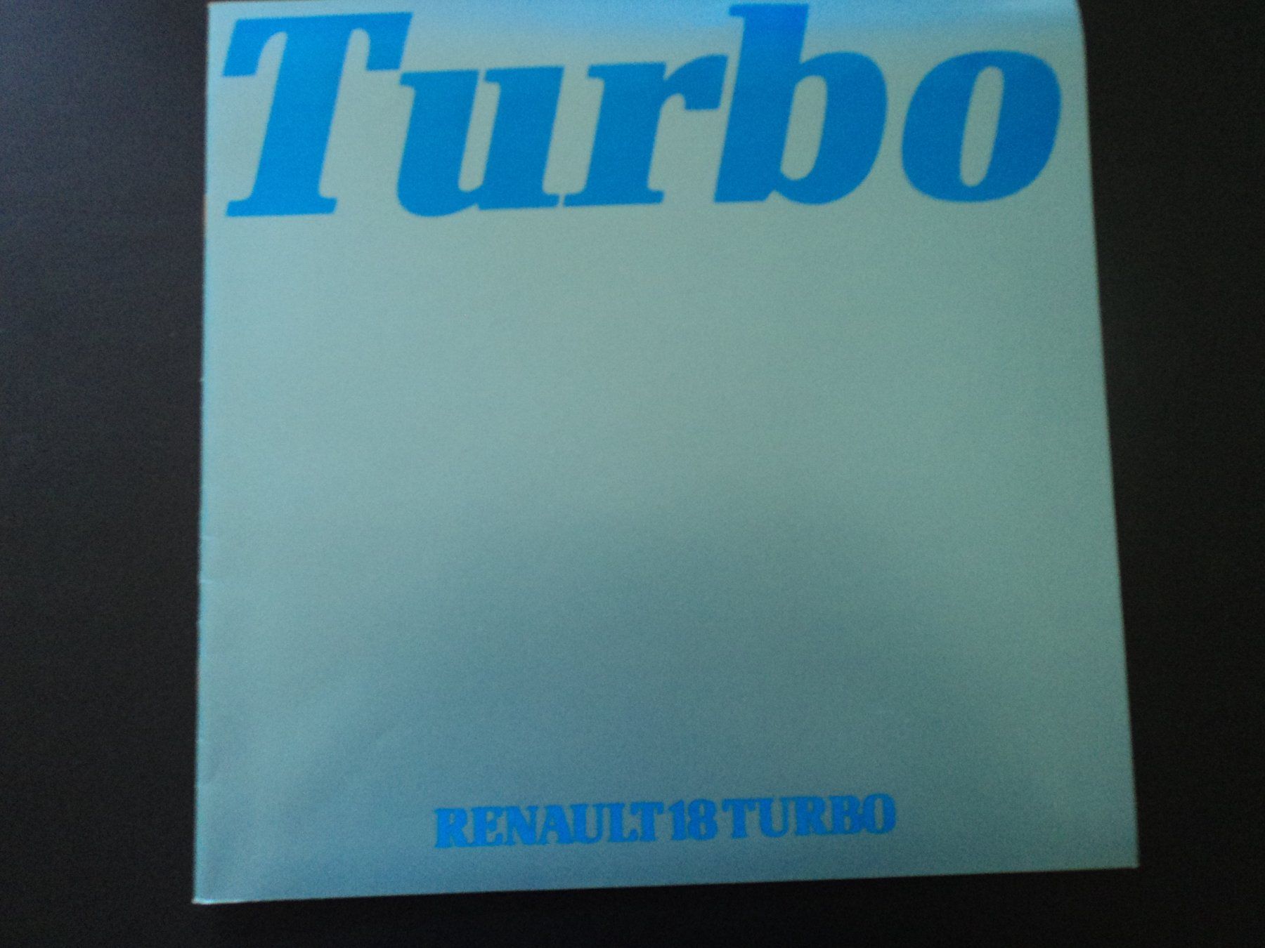 Renault Documenti: Prospekt Renault R18 Turbo ca. 1981 – Usato da Schwarzenburg venduto da modelCARama 1