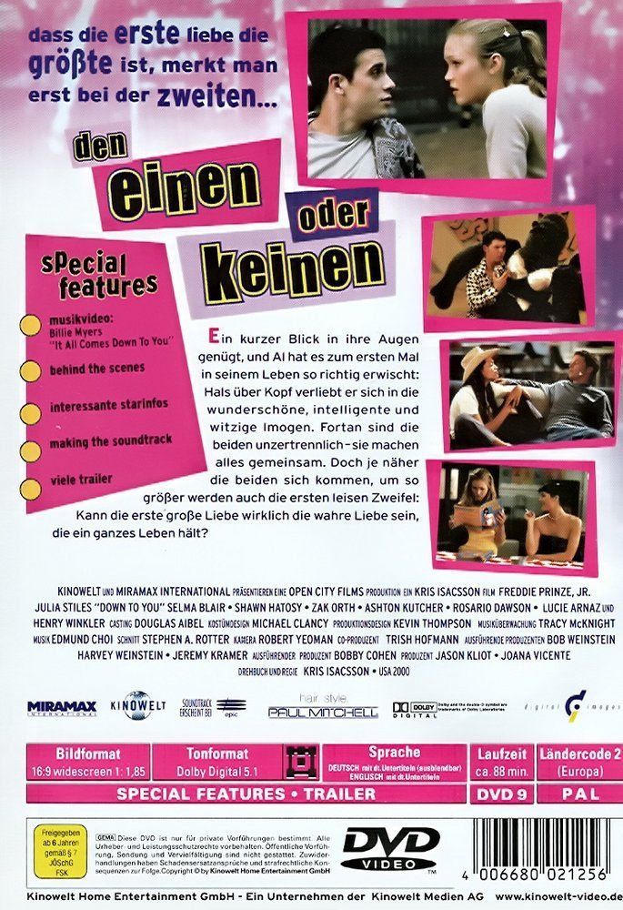 Tutti i DVDs: Den einen oder keinen (2000) Freddie Prinze Jr./Julia Stiles – Usato da Volketswil venduto da Happy-Stuff 1