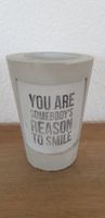 ☼ Beton Topf mit schönem Spruch ☼