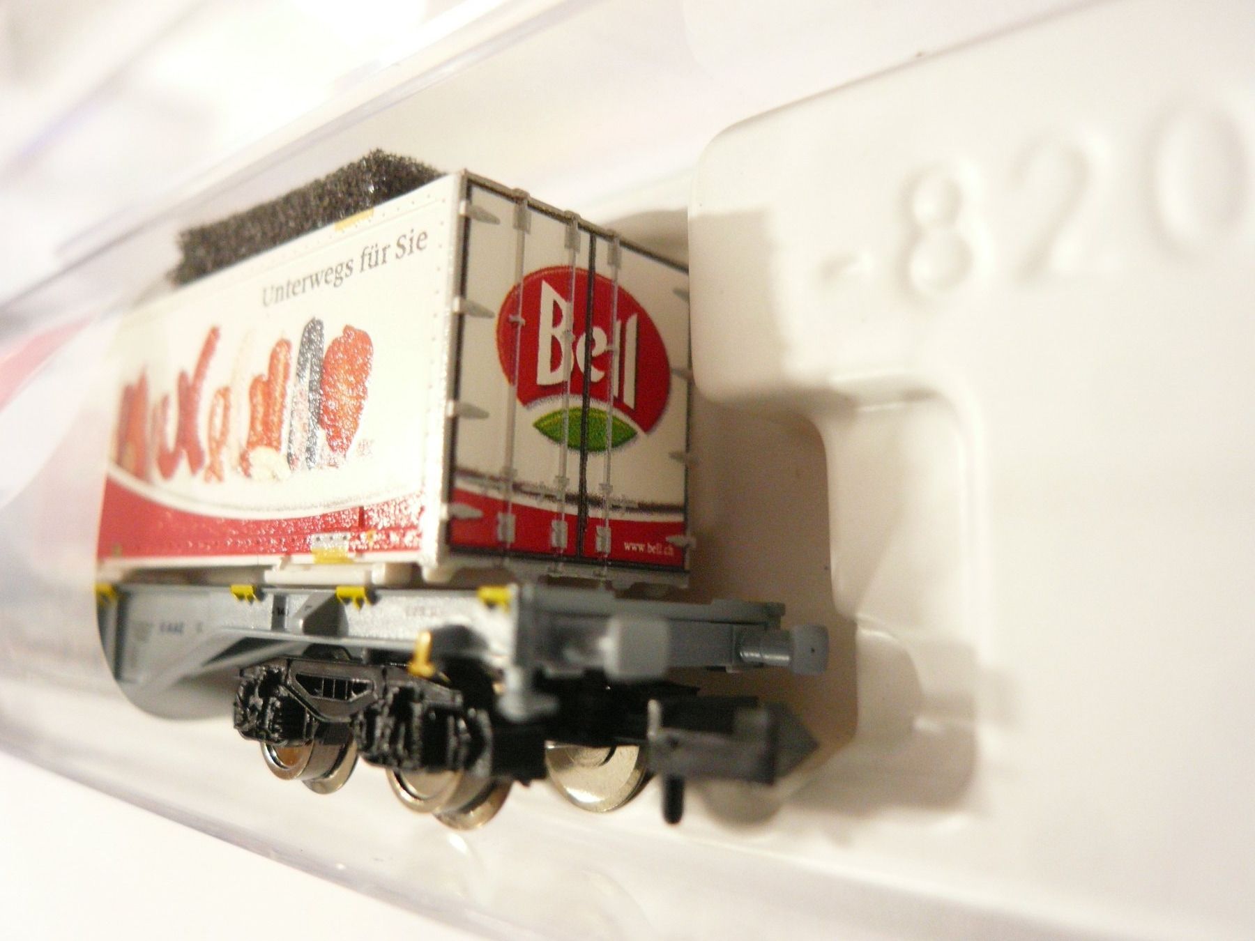 Fleischmann Modellini di ferrovie: Fleishmann AAE Containertragwagen, BELL ""  NEU UND OVP  "" – Nuovo e nell'imballaggio originale da Pfaffnau venduto da nolff 2