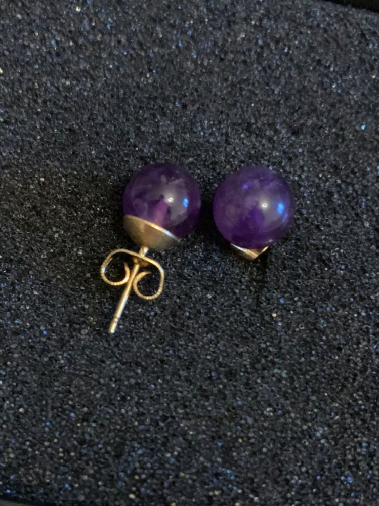 Orecchini pendenti & Orecchini a lobo: Ohrstecker Amethyst, Lila, 9mm – Nuovo (secondo la descrizione) da Worb venduto da farben20zauber