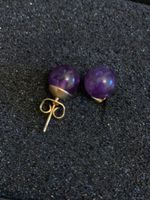 Ohrstecker Amethyst, Lila, 9mm