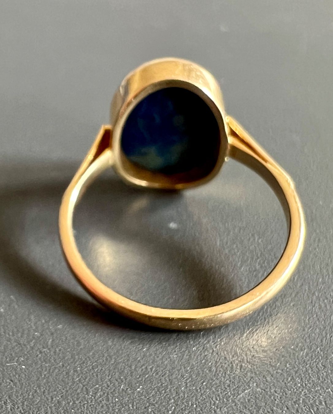Ringe: Gold-Ring 9K mit blauem Stein – Gebraucht aus Chur von Penting1935 5