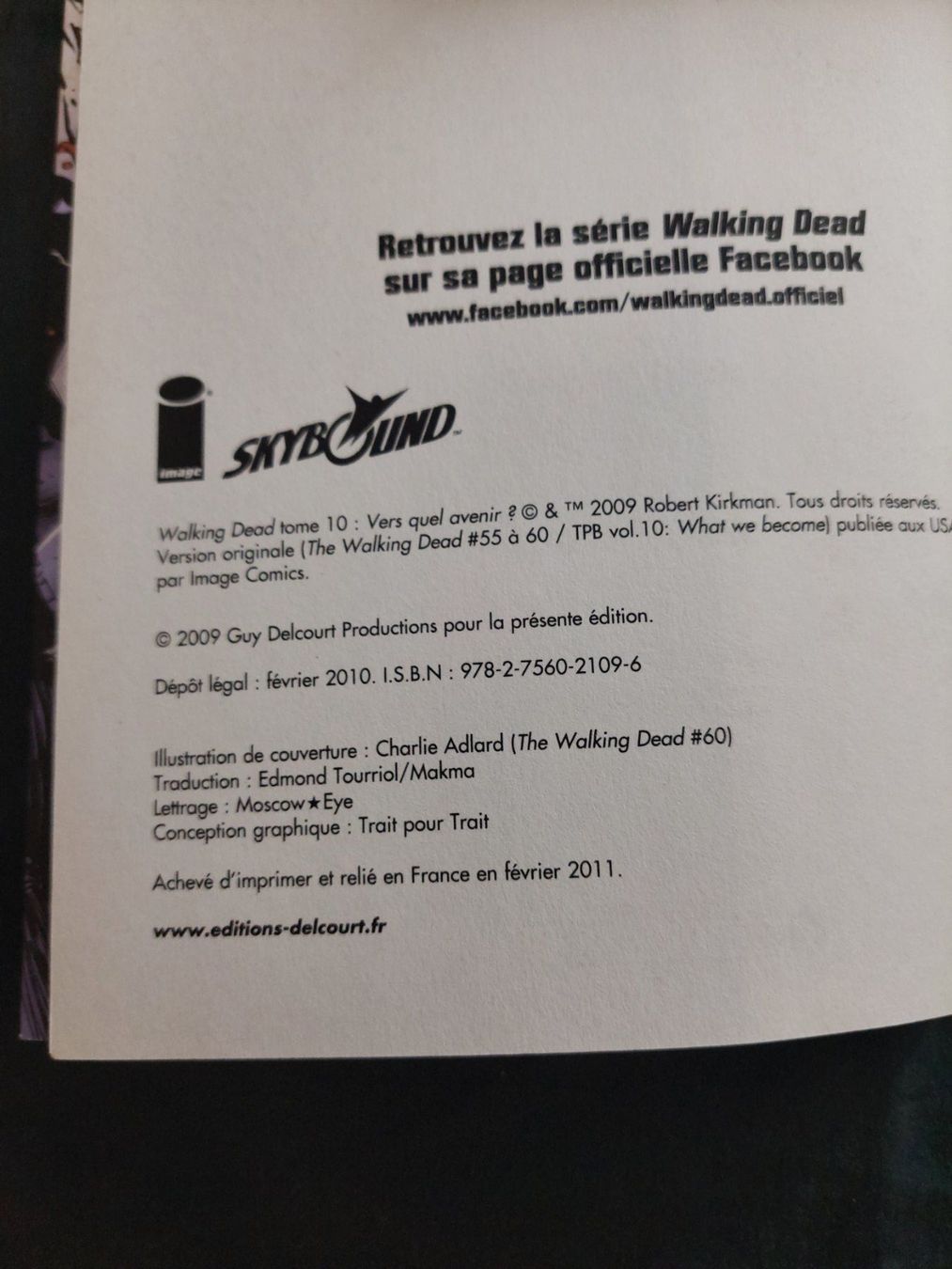 Comics: Walking Dead T.10 Vers Quel Avenir ? Ed. 2011 TBE – Gebraucht aus Genève von Blu_BD 2