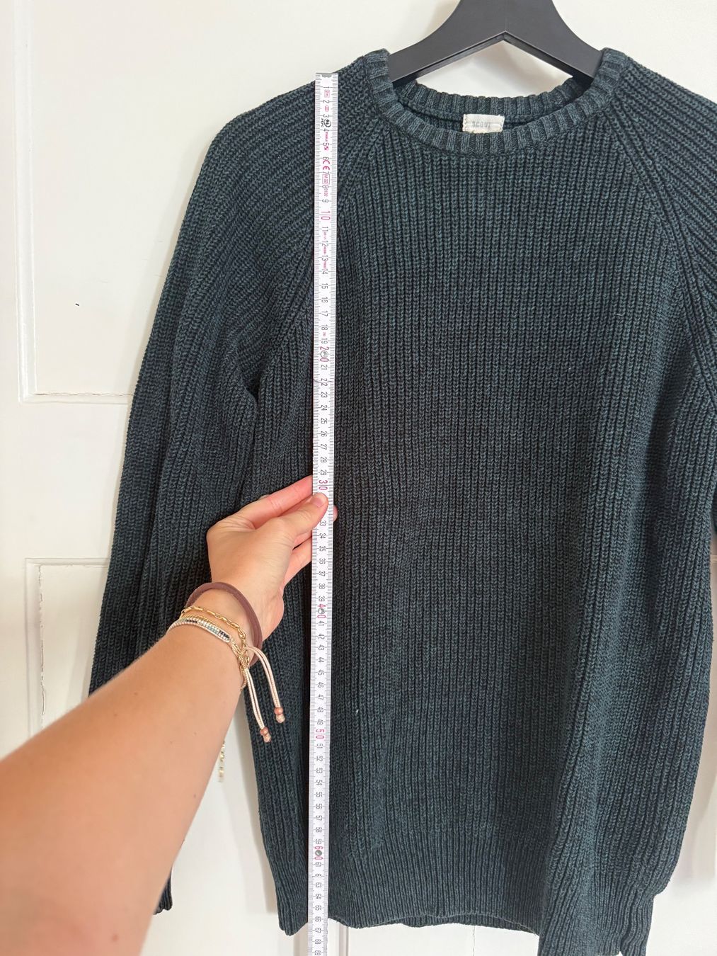 Maglioni & Felpe: Pullover gestrickte Baumwolle, Gr. S, dunkelgrün – Usato da Zürich venduto da Lenath22 2