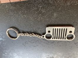 Jeep Grill Schlüsselanhänger Metall neu