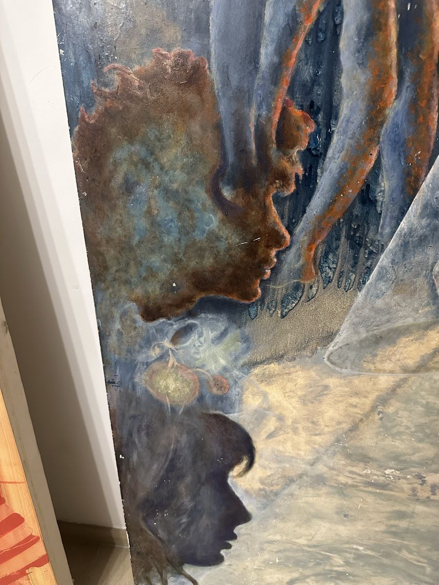Dipinti: Tableau signé José Gerson "Cosmos" 178x83 – Usato da Bellevue venduto da bordeaux075cl 2