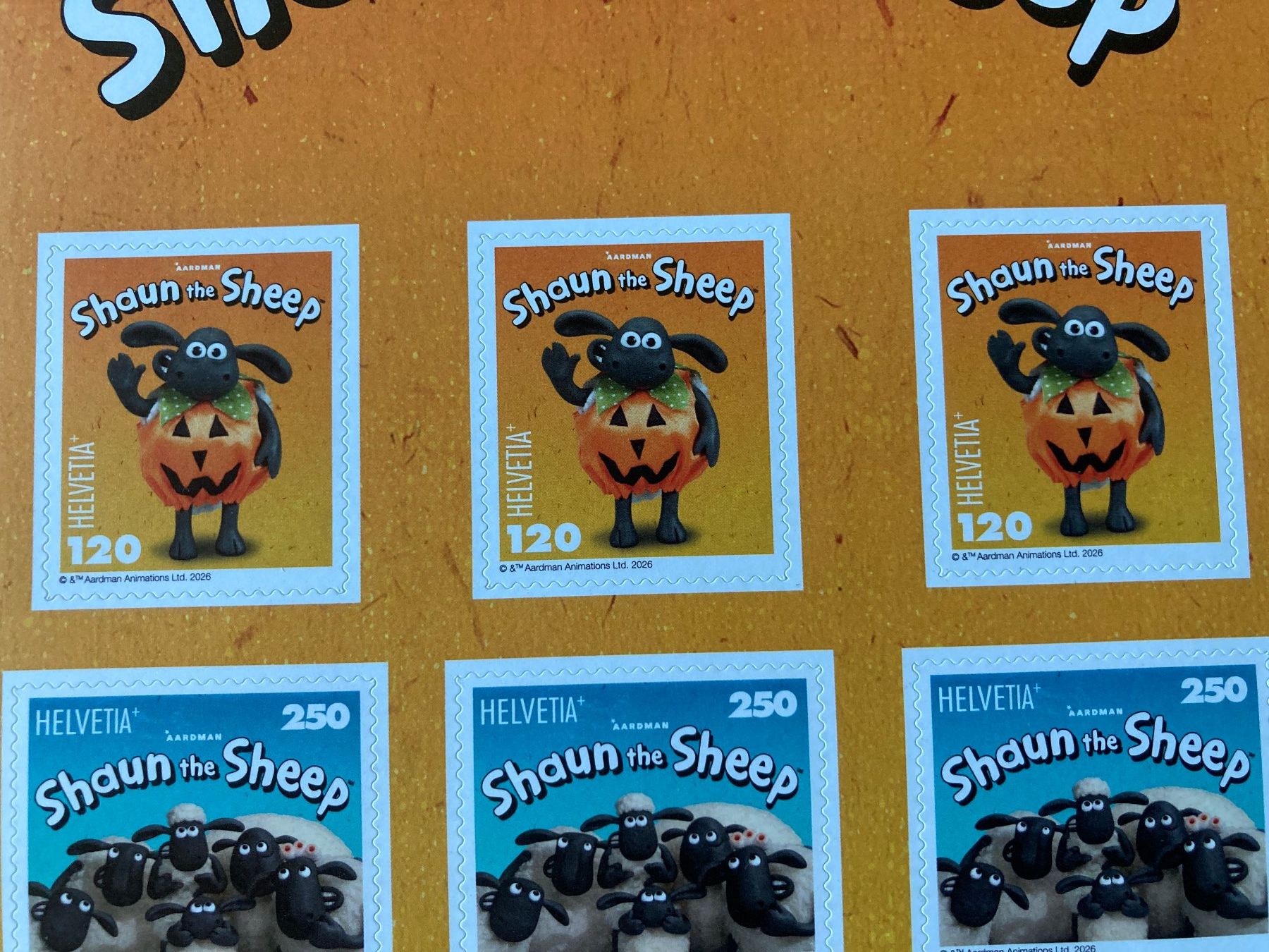 Tutti i francobolli: Spezialbogen Shaun the Sheep, postfrisch – Nuovo (secondo la descrizione) da Lütisburg venduto da wiesenpippau 1