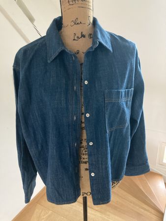 Jeansbluse der Marke Masscob, neu, Grösse M