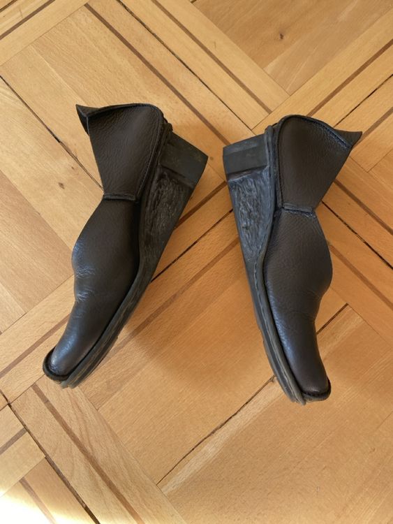 Trippen Damenschuhe: Trippen Ivy Black Leather Heeled Slip On Shoes Lagenlook – Gebraucht aus St. Gallen von B771 3