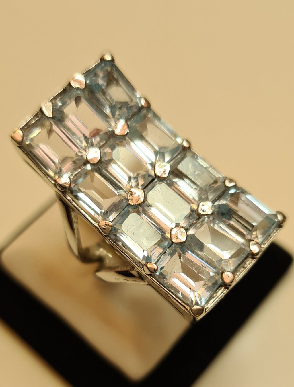 Anelli: Blau Topas Fingerring – Nuovo (secondo la descrizione) da Zürich venduto da Bieter04 9