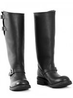 Bikerboots Rindsleder Schwarz Gr. 40