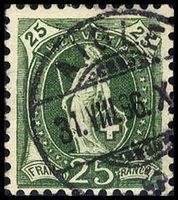 1894 Stehende Helvetia Nr. 67D.2.23/IB, von AIGLE 31.Vlll.96