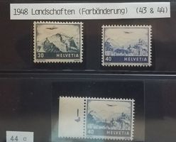F26) F43-44, 44c Farbänderung, postfrisch Kt. 395.-