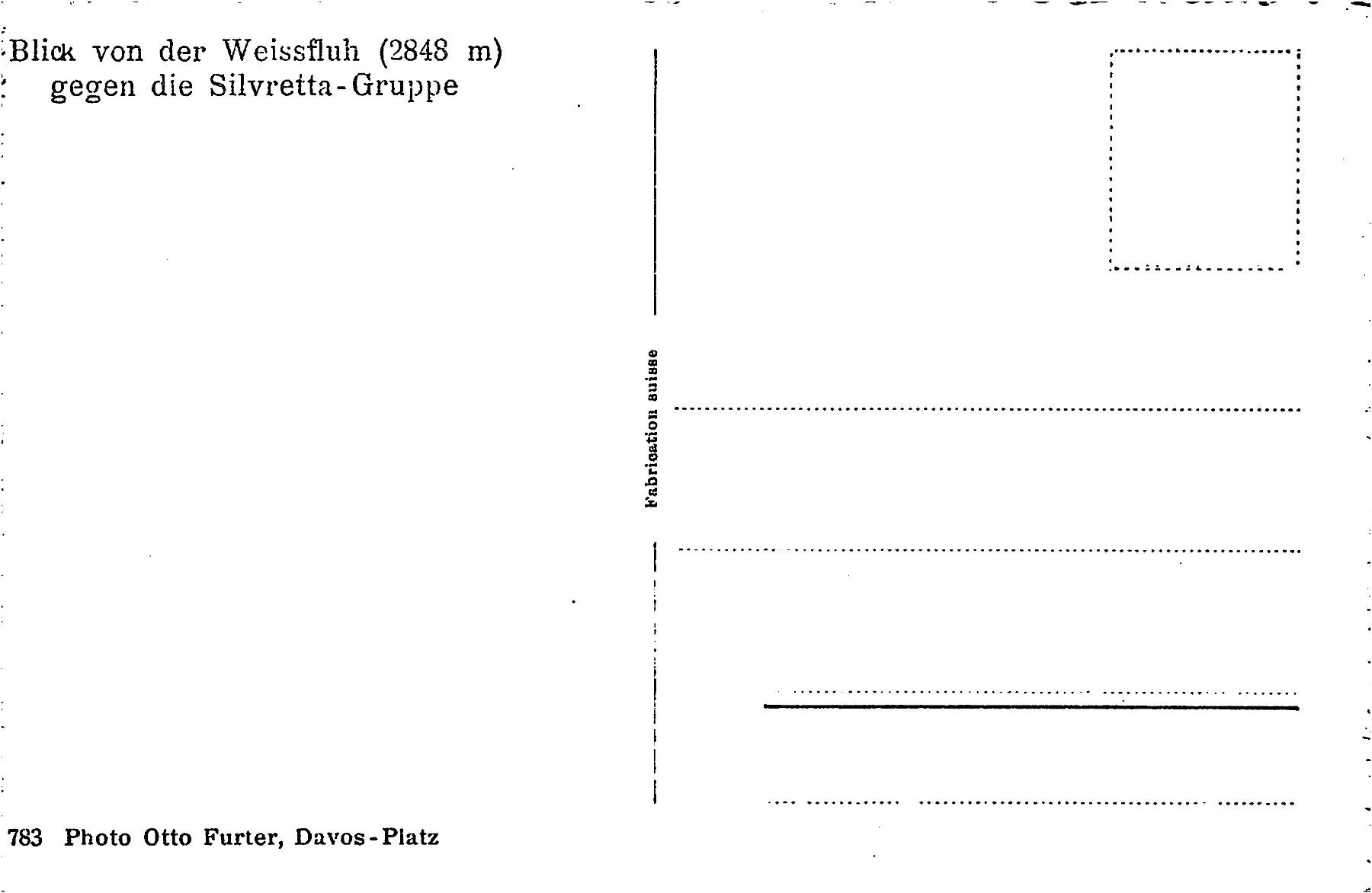 Cartoline postali: 2x Davos Weissfluh – Usato da Ottikon b.Kemptth. venduto da Neptun1974 1