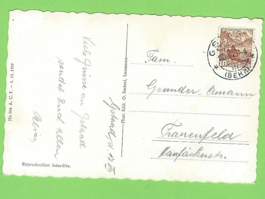 Cartoline postali: Gstaad – Usato da Zürich venduto da t24_de 1