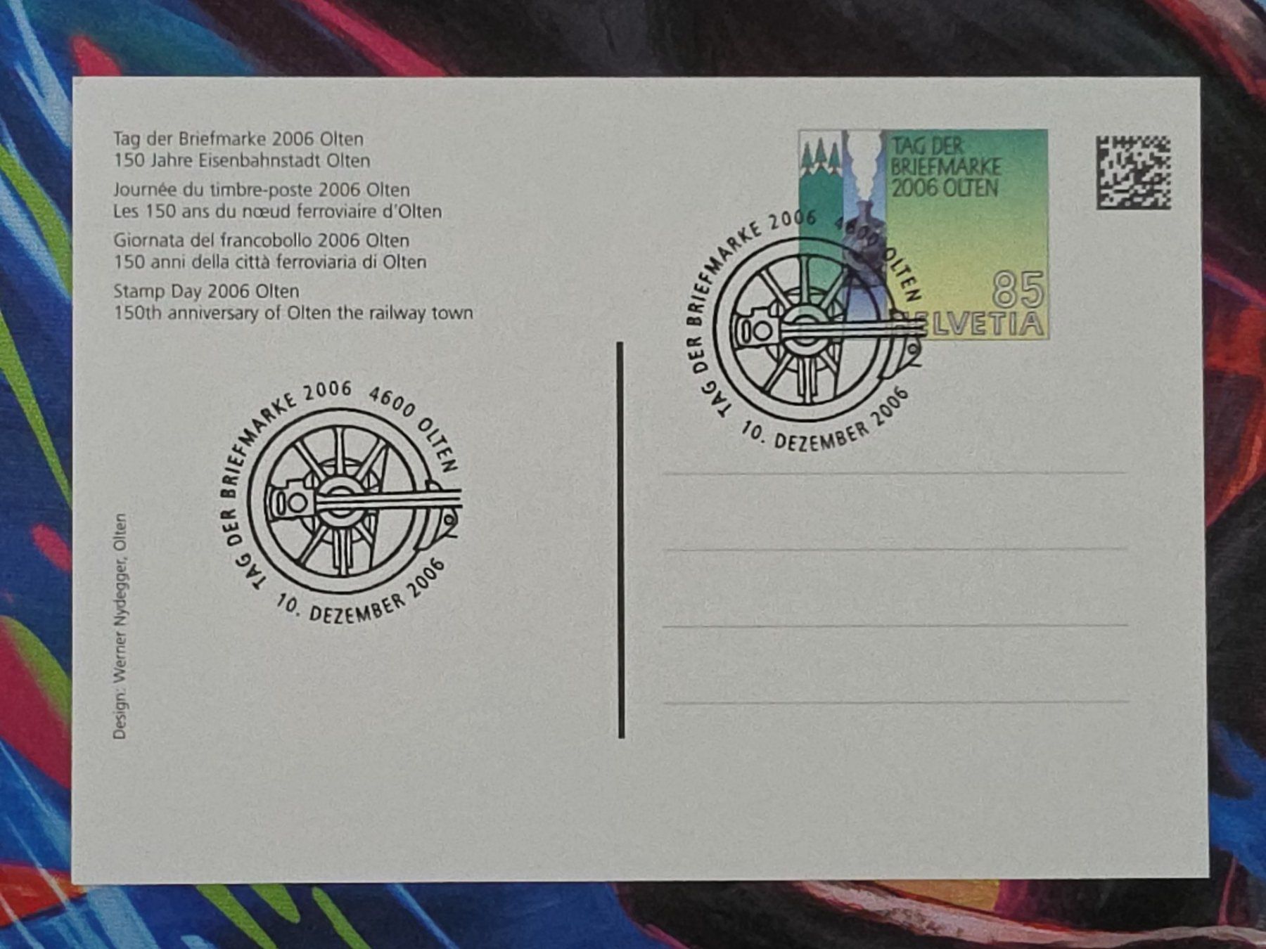 Cartoline postali: CL26 Carte Postale + Timbre Suisse 2006 – Usato da Cousset venduto da Patrick_Collections 1