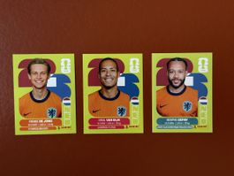 NED 3, 14, 17 - De Jong, Van Dijk, Depay - Panini WM 2026