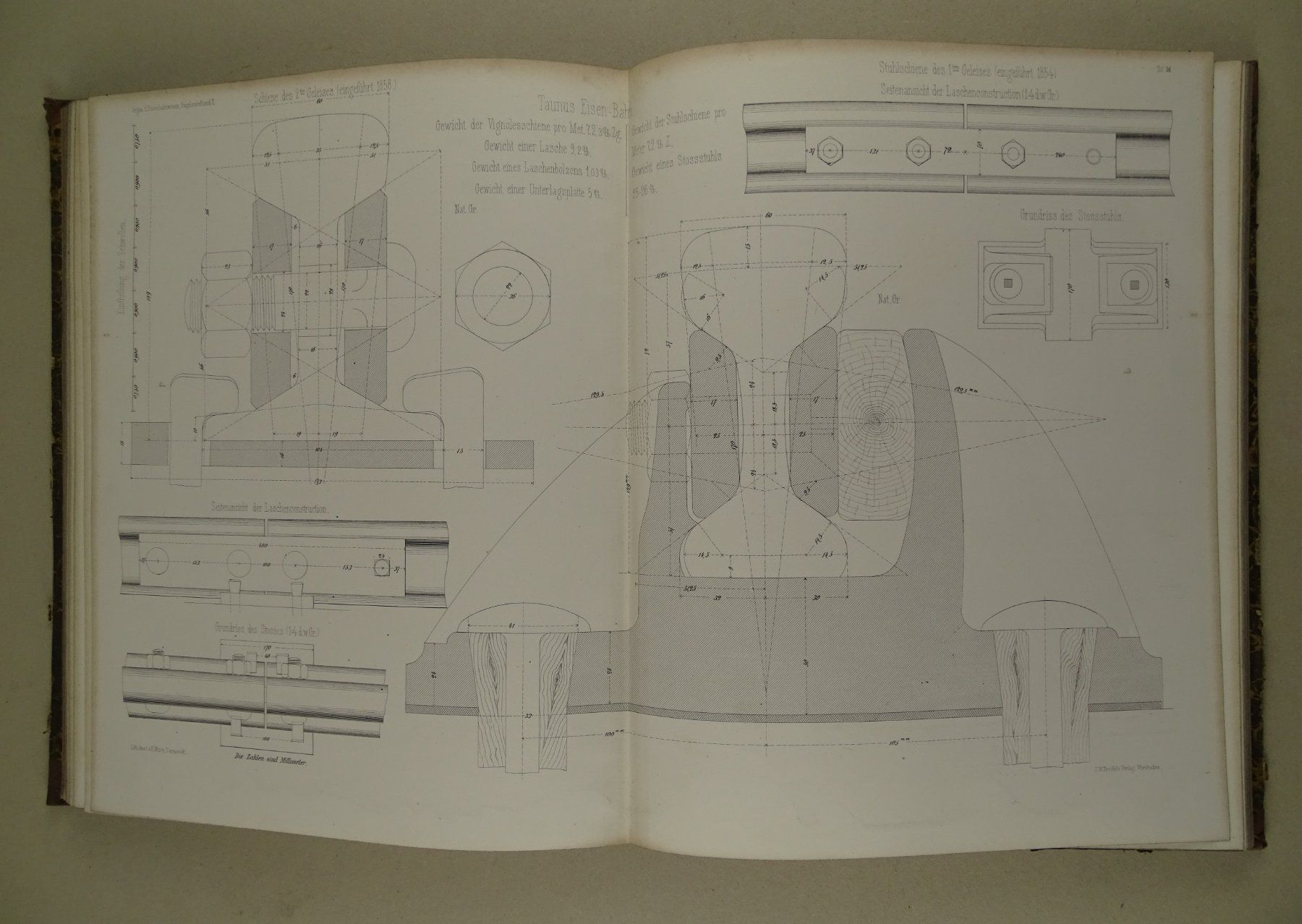 Libri: FORTSCHRITTE DES EISENBAHNWESENS IN TECH. BEZIEHUNG, 1871 – Usato da Grüningen venduto da Kartensammler 7