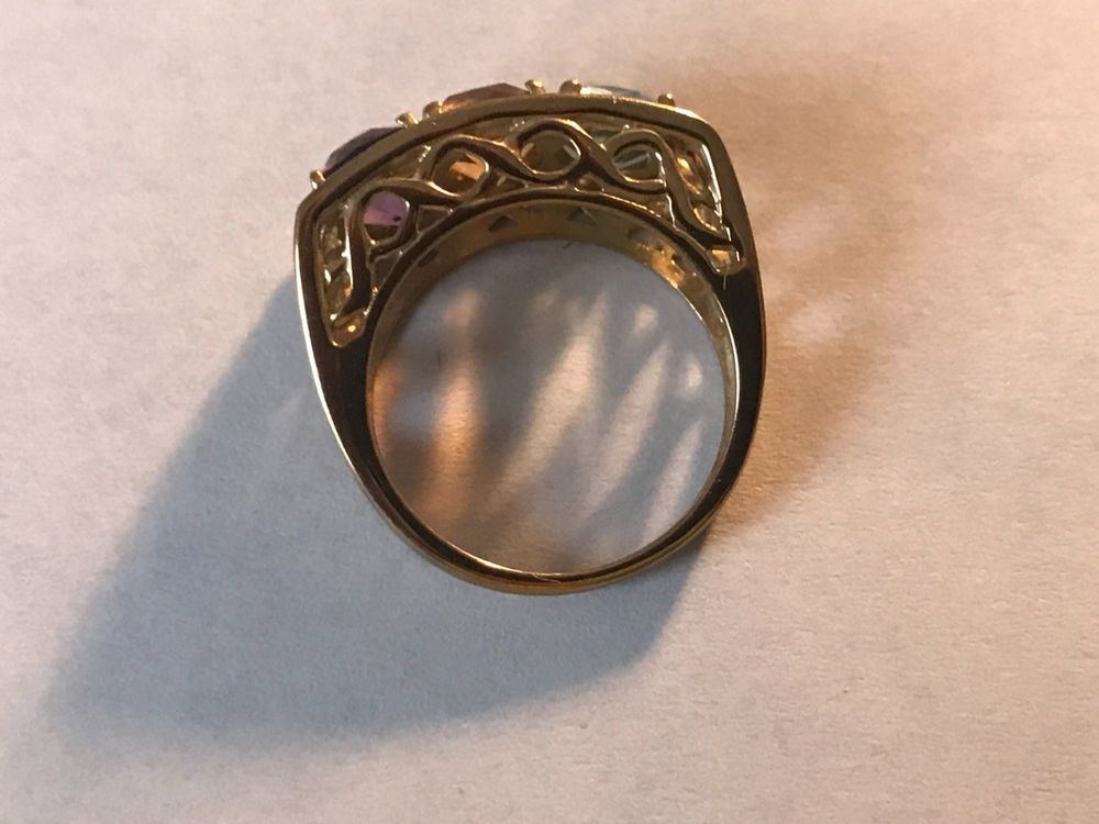 Ring 375 Gold mit 3 Steinen Kaufen auf Ricardo