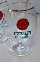 4 Biergläser Holsten Pilsener Bauchig Rotes Siegel 0,4l