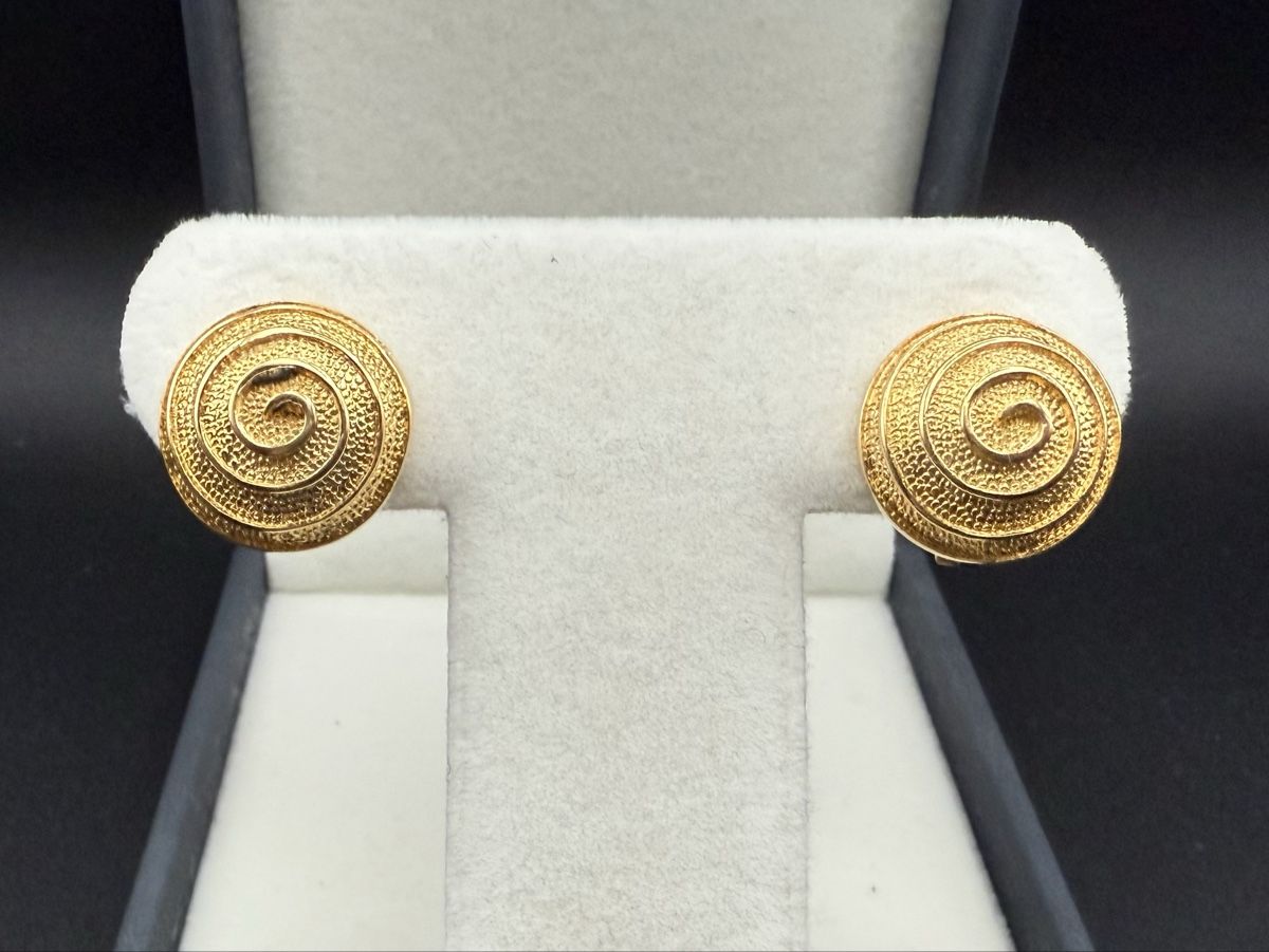 Orecchini pendenti & Orecchini a lobo: Vintage Goldfarbene Ohrringe – Usato da Lamone venduto da LaCantinaMagica 1