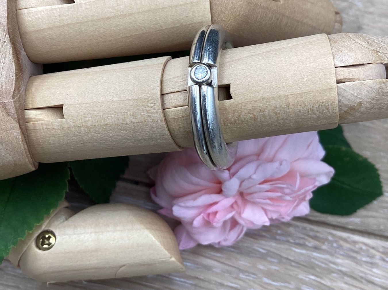 Anelli: Bague en argent avec zircon – Usato da Agiez venduto da Beve15 7