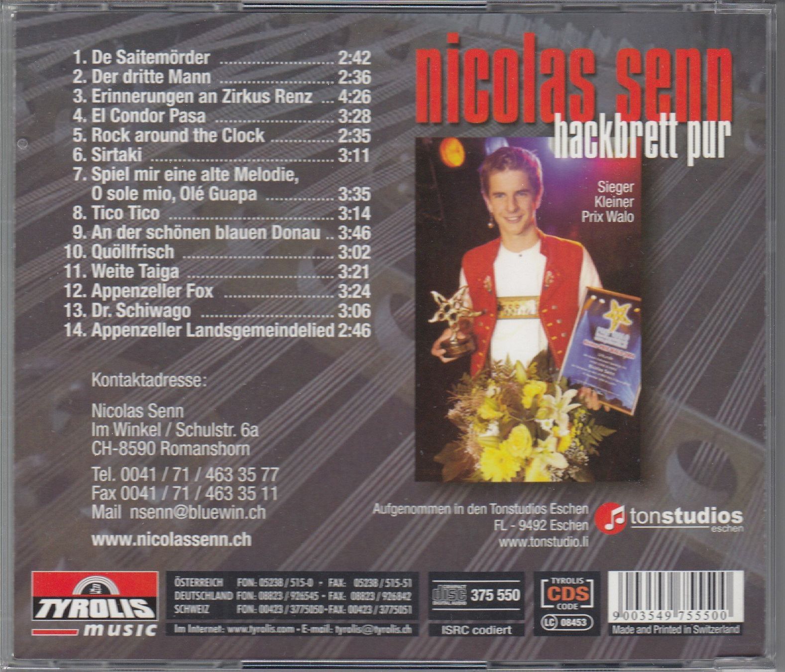 CDs: Nicolas Senn Hackbrett Gewinner kleiner Prix Walo 14 Titel – Neu (gemäss Beschreibung) aus Spreitenbach von Turbo_1105 1