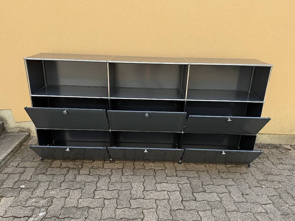 USM Cassettiere: USM Haller Sideboard 2 Stück Anthrazit 3x3 – Usato da Dietikon venduto da Kumar_Occasionen 3