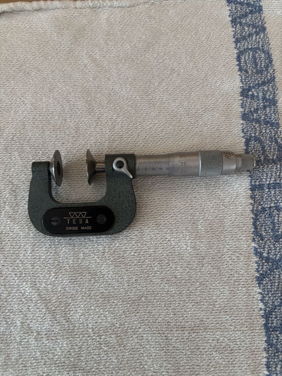 Tesa Misurare: Tesa 0-25 mm Flange Micrometer  – Usato da Schaffhausen venduto da sim_wc2z