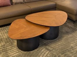 Couchtisch Teakholz (2er-Set) 