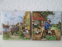 Fliesen-Set,Hand Decorated byTer Steege bv, Made in Holland