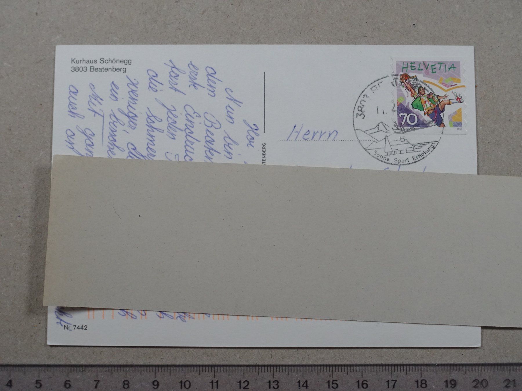 Cartes postales: Beatenberg, Kurhaus Schönegg – D'occasion à Lenzburg par fh1 1