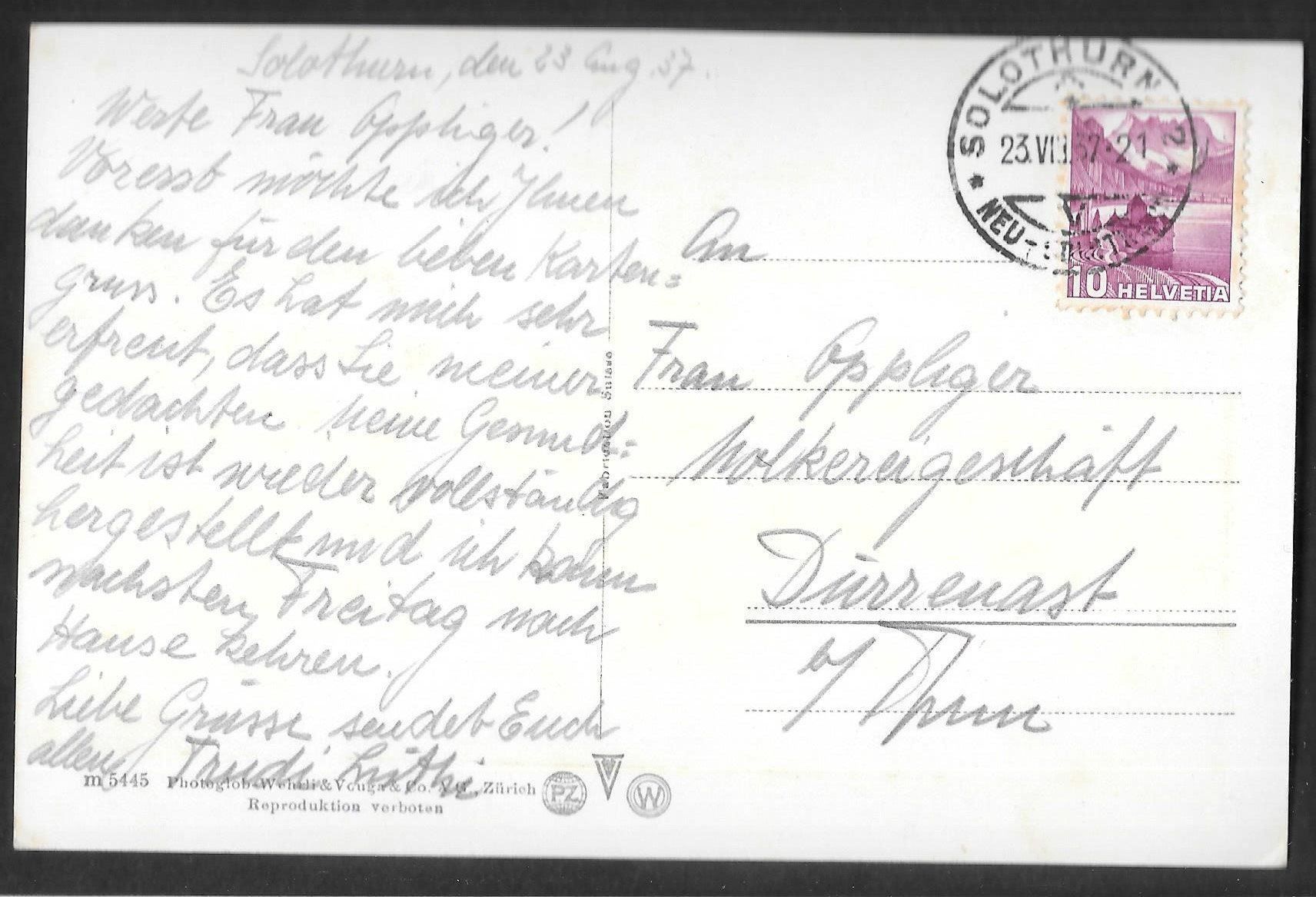 Cartoline postali: Solothurn Bürgerspital – Usato da Olten venduto da clotaldi 1