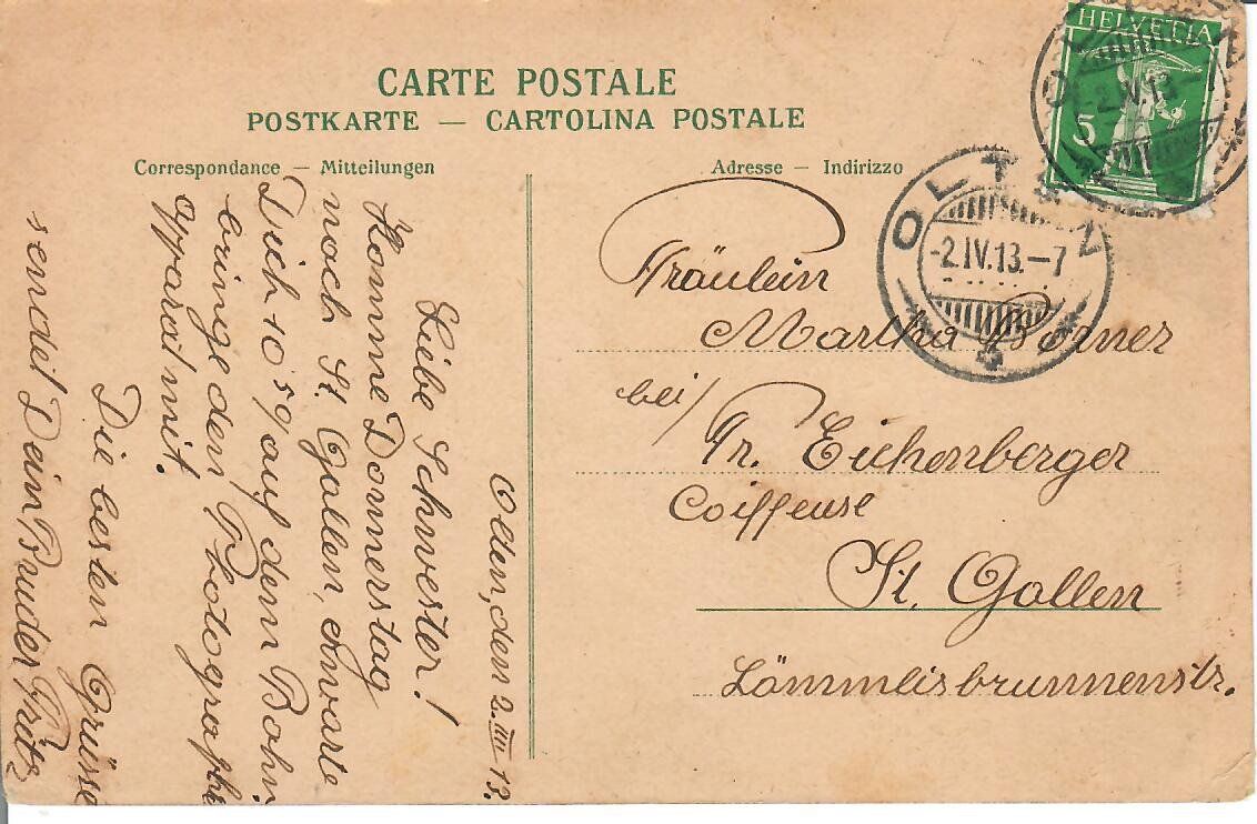 Cartoline postali: Olten Spanische Weinhalle Litho – Usato da Langenthal venduto da Gueggu 1