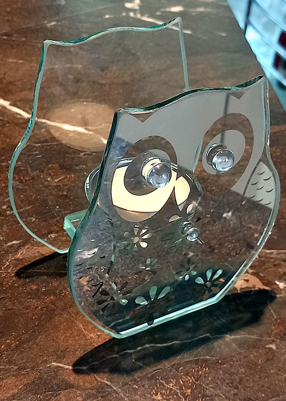 Lampade: Dekorative Eulen-Kerzen-Lampe mit Spiegeleffekt – Usato da Lindau venduto da san_kg2j 4