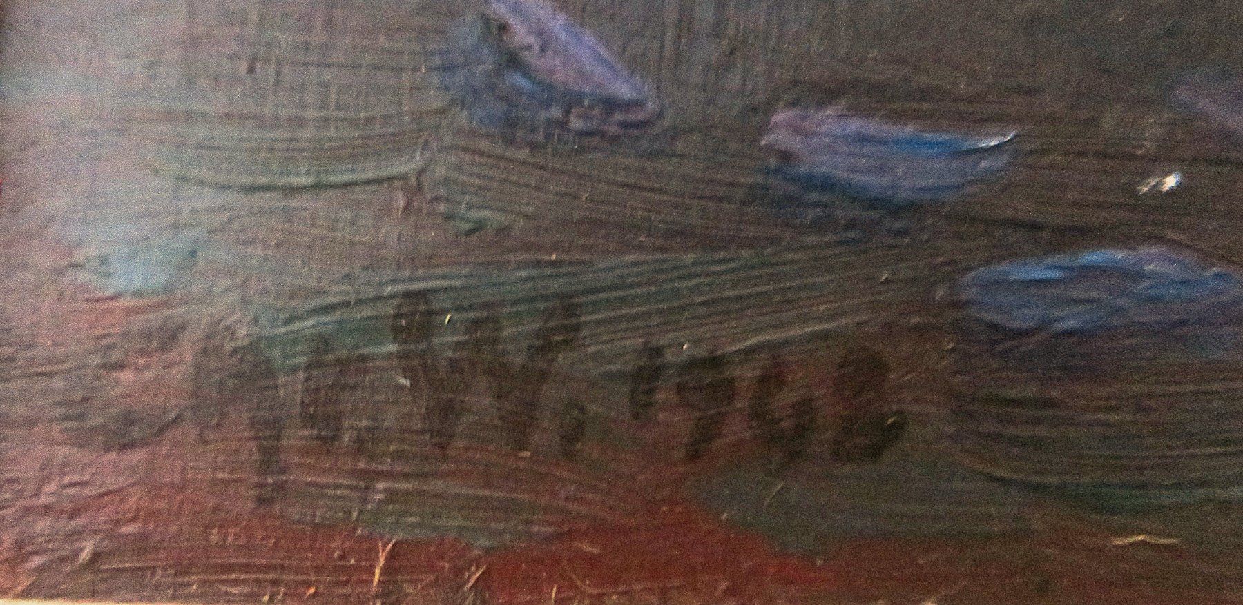 Dipinti: Ölgemälde - "Stillleben" mit Monogramm 1948 – Usato da Luzern venduto da Xzoro 6