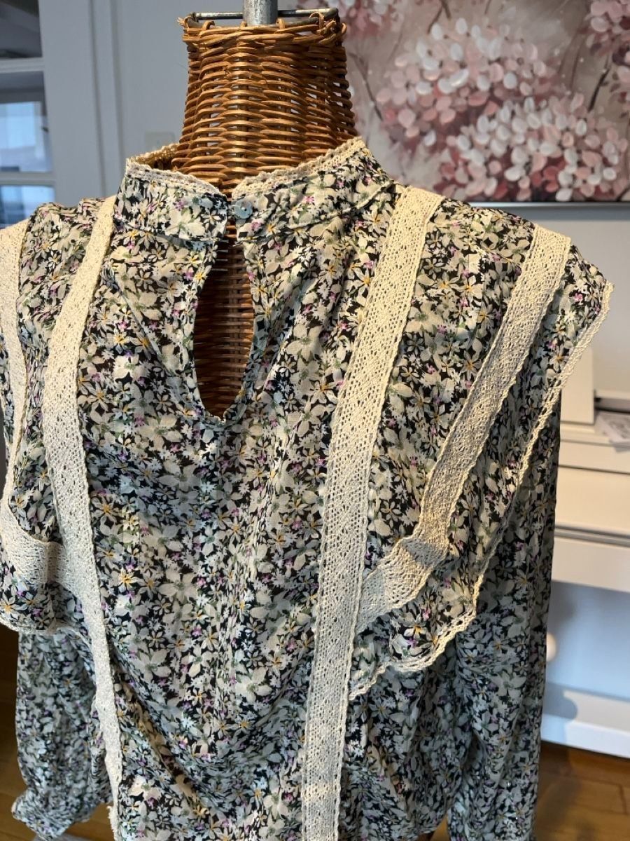 Sezane Camicette: Chiffon Bluse MEISIE, Spitze, Blumenmuster – Usato da Steinhausen venduto da nwe_t8nj 6