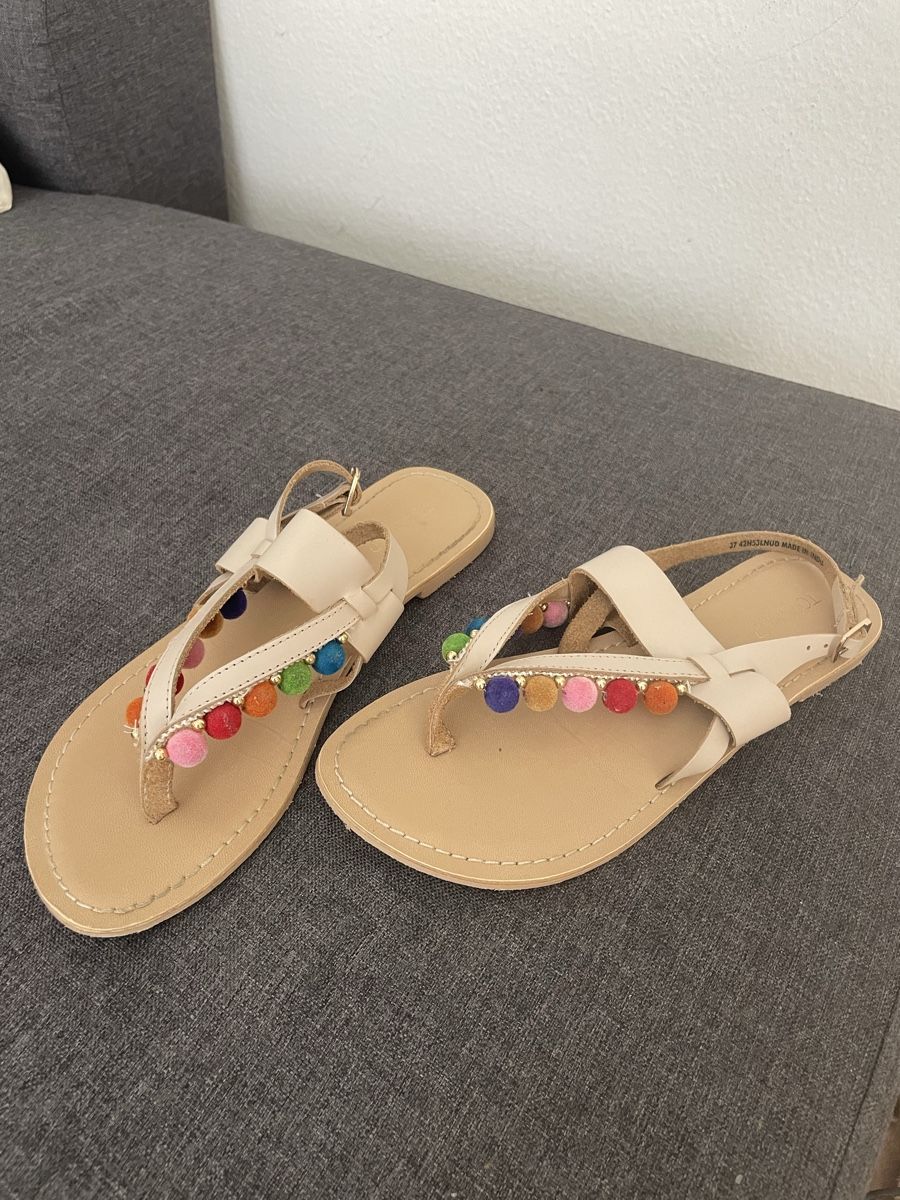 Topshop Scarpe da donna: Topshop Sandale Echtleder mit bunten Pompons, Gr. 37 – Usato da Zürich venduto da Carlajimena 8